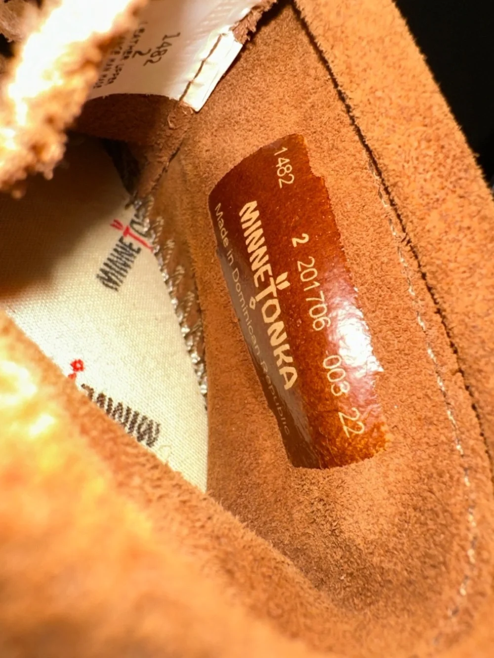 Minnetonka Brown Suede Baby Moccasin Size 2